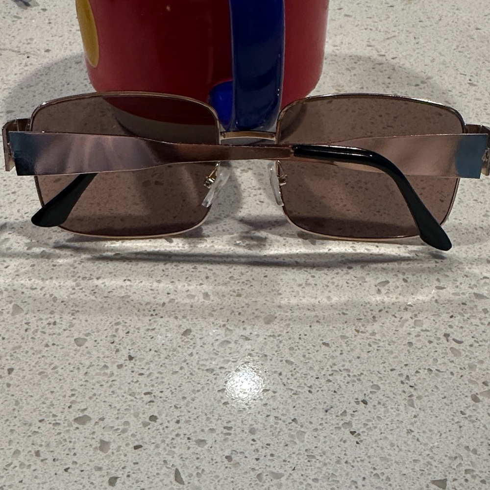 Source Unknown Gold and Brown Square Sunglasses - image 2